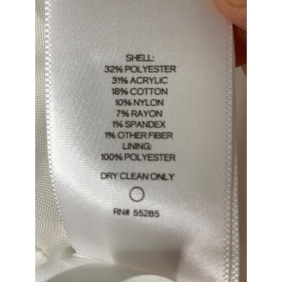 Express White Metallic Textured Blazer Crest Silver Buttons NWT S RV10316 NWT - Picture 5 of 10